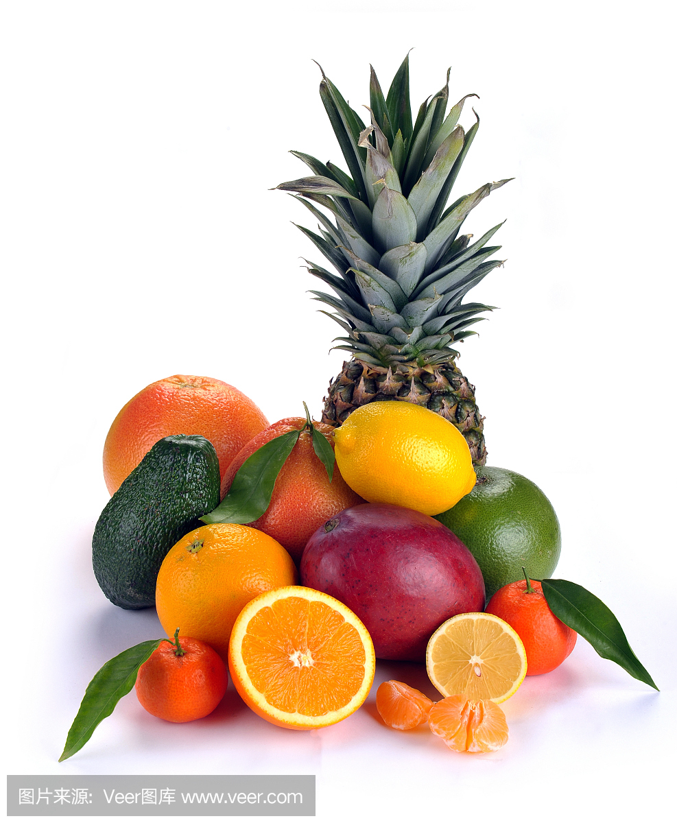 集柑橘和热带水果